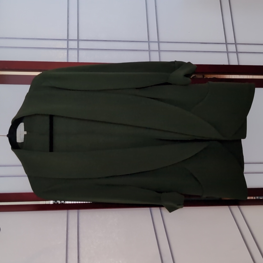 French Mauve XXL olive green open cardigan/blazer